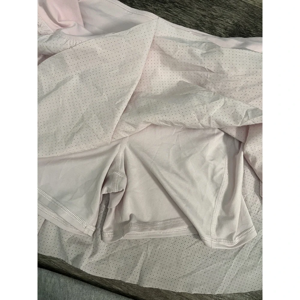 Juniors Girls DSG Size XL (16) Pastel Pink Polka Dot Layered Skort Stretchy